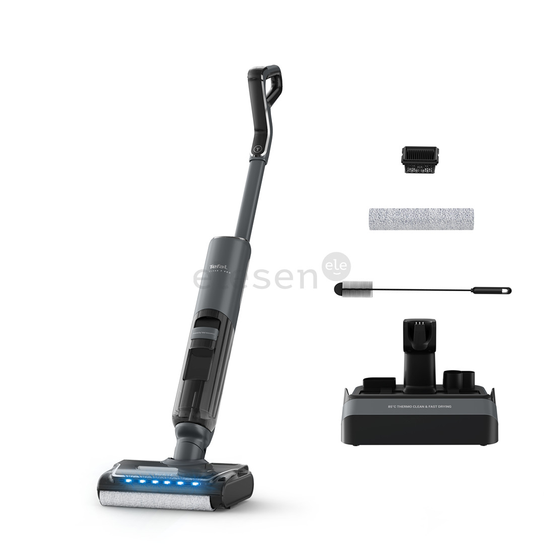 Tefal X-Clean 7 Pro, Wet & Dry, juodas/tamsiai pilkas - Belaidis siurblys kietoms grindims