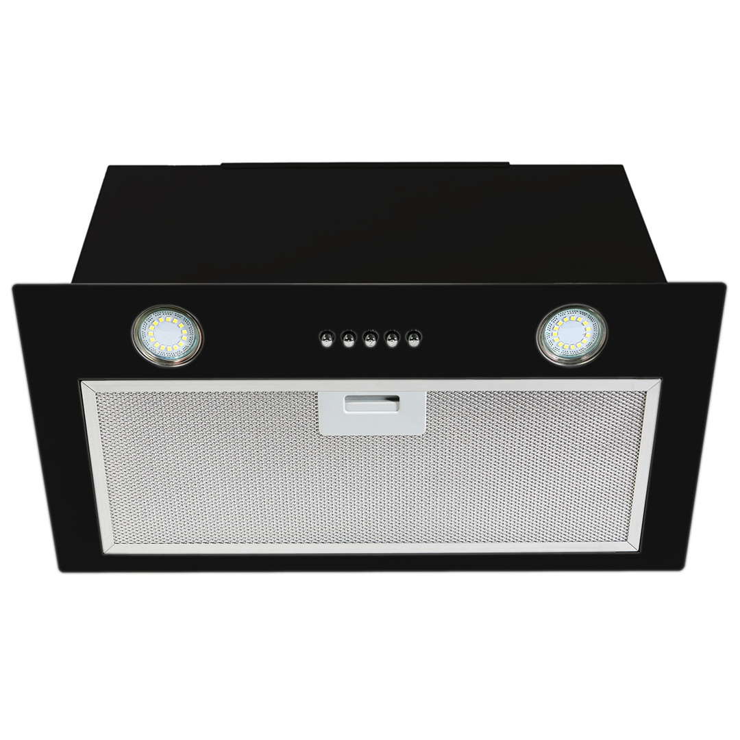 Eleyus, 440 m³/h, width 52 cm, black - Built-in cooker hood