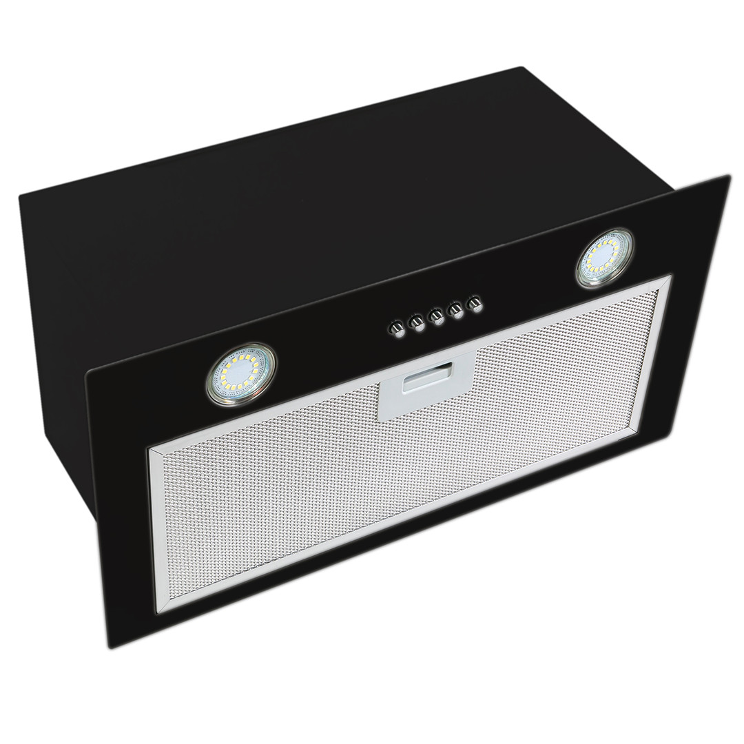 Eleyus, 440 m³/h, width 52 cm, black - Built-in cooker hood