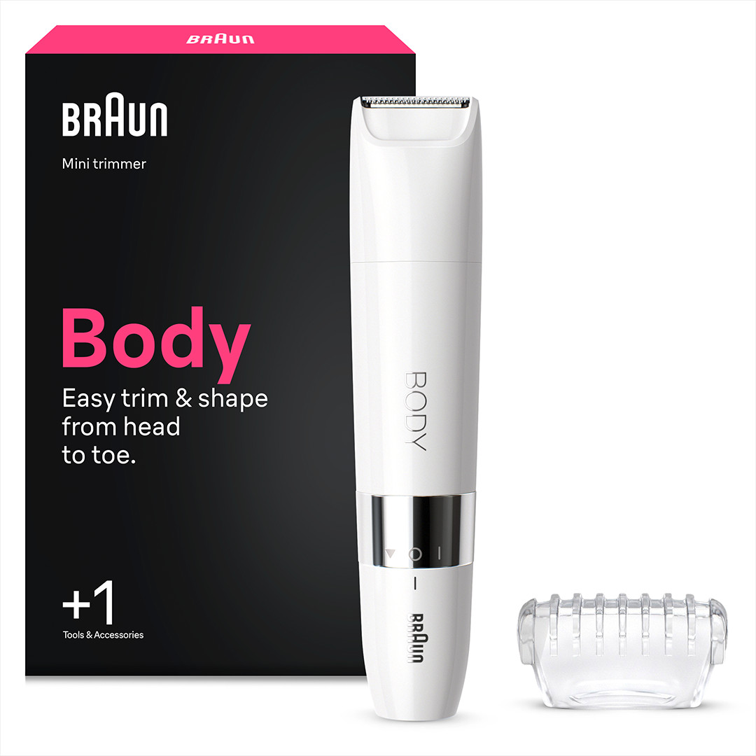 Braun, Wet & Dry, baltas - Mini skustuvas