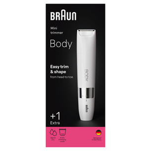 Braun, Wet & Dry, baltas - Mini skustuvas