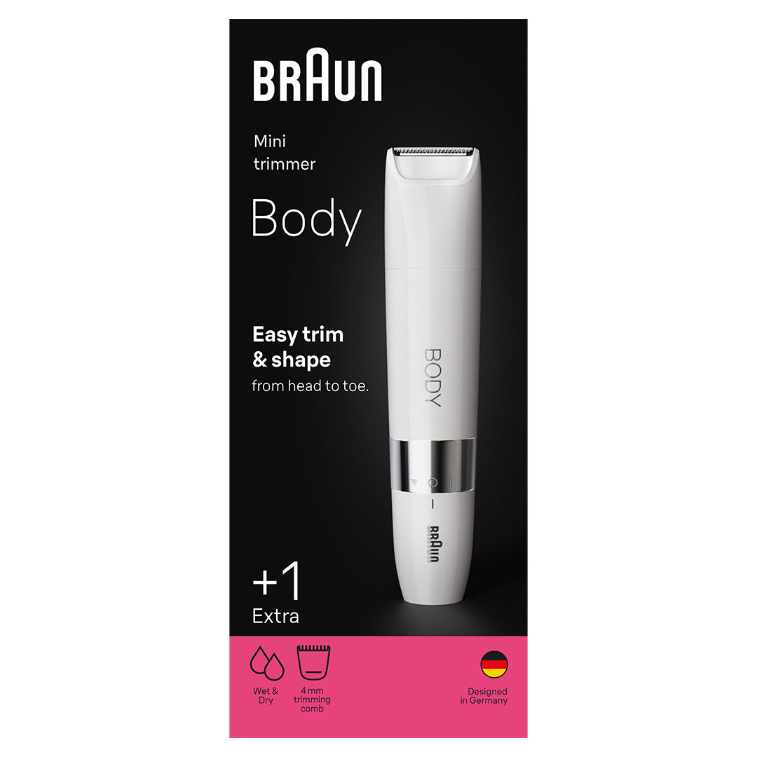 Braun, Wet & Dry, baltas - Mini skustuvas