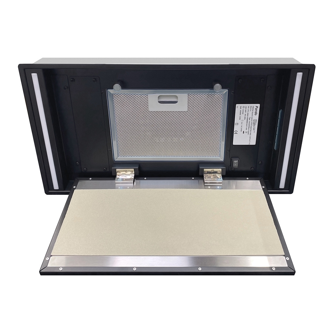Pando GRX Slim, without motor, width 56 cm, black - Built-in cooker hood