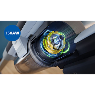 Philips PowerUp 30, oranžinis/sidabro spalvos - Belaidis dulkių siurblys