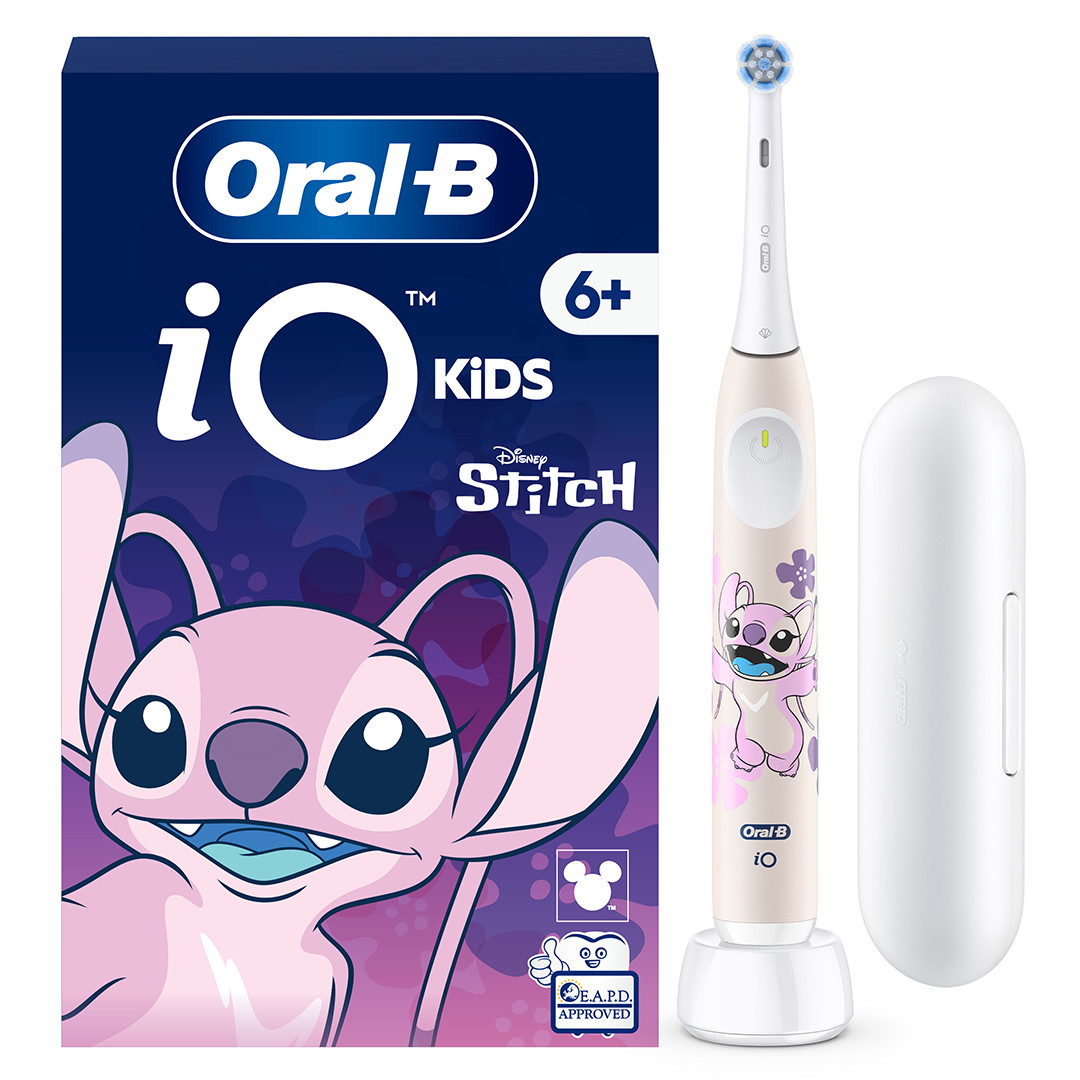 Braun Oral-B iO Kids Disney Stitch Angel, розовый - Электрическая зубная щетка