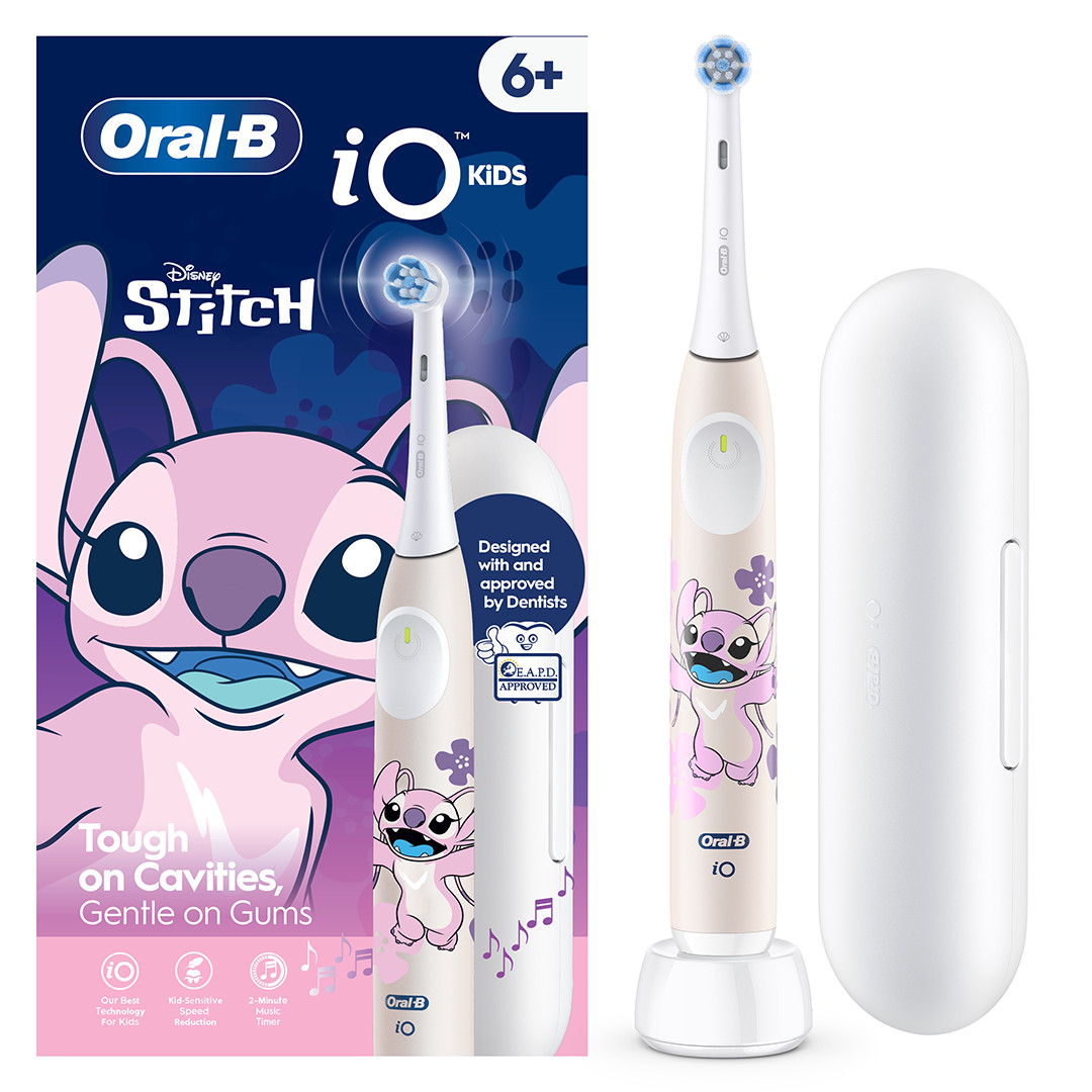 Braun Oral-B iO Kids Disney Stitch Angel, розовый - Электрическая зубная щетка