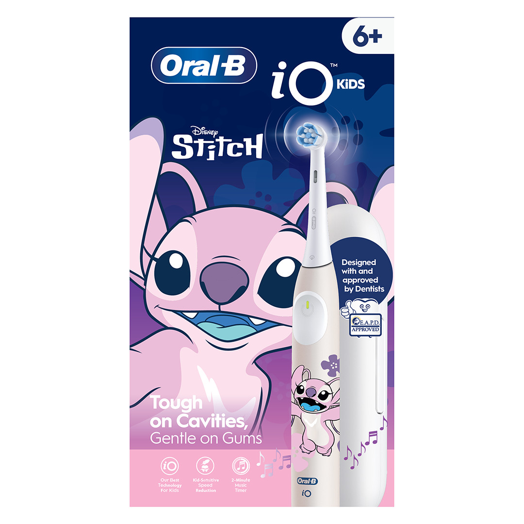 Braun Oral-B iO Kids Disney Stitch Angel, розовый - Электрическая зубная щетка