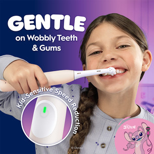 Braun Oral-B iO Kids Disney Stitch Angel, розовый - Электрическая зубная щетка