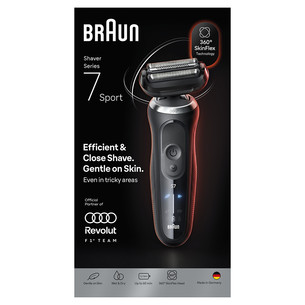 Braun, Series 7 Sport, Wet & Dry, juodas - Skustuvas