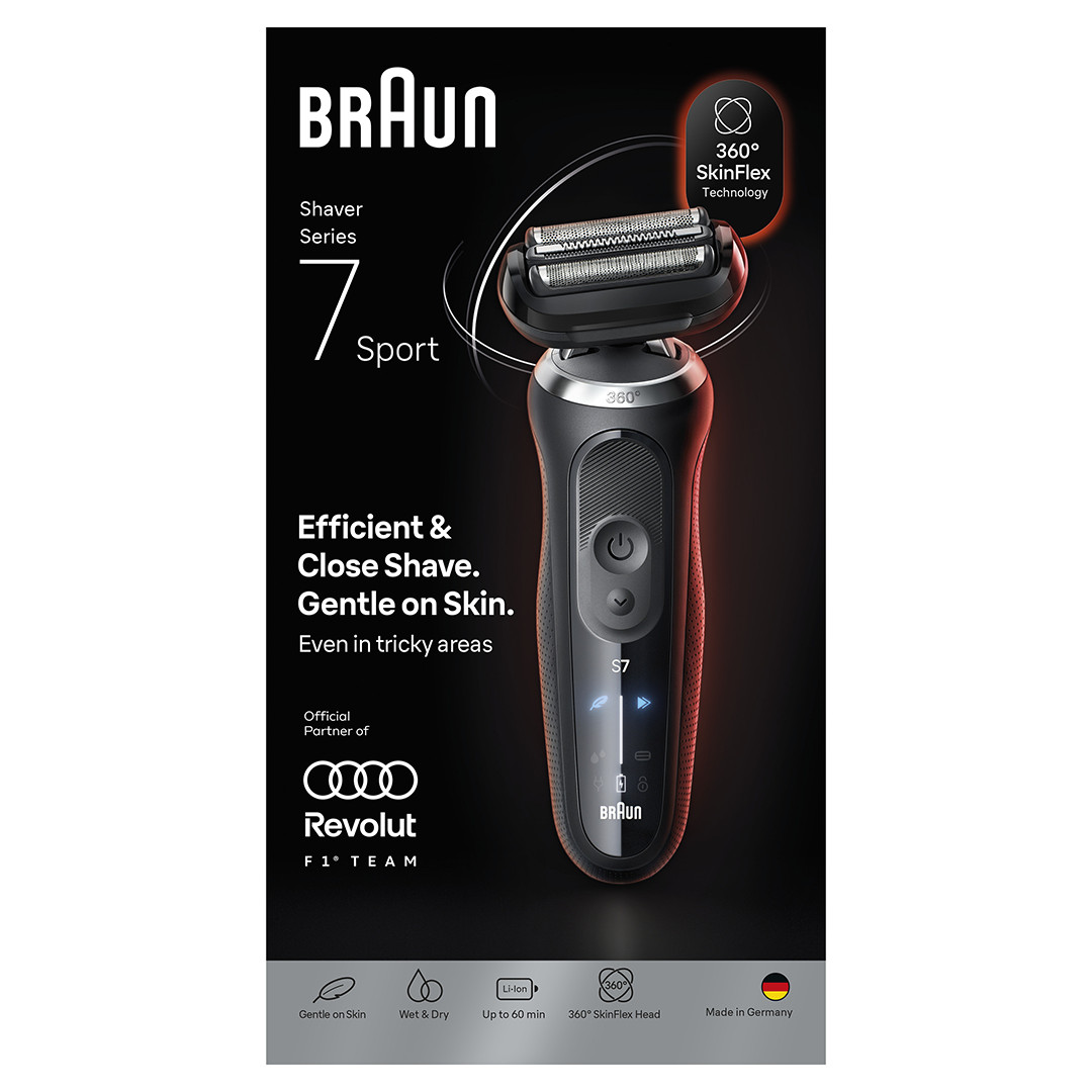 Braun, Series 7 Sport, Wet & Dry, juodas - Skustuvas
