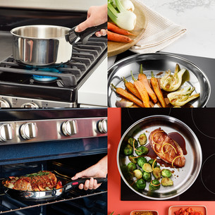 Tefal Ingenio Cook Eat, 15-piece set, stainless steel - Pots and pans set with lids + removable handle