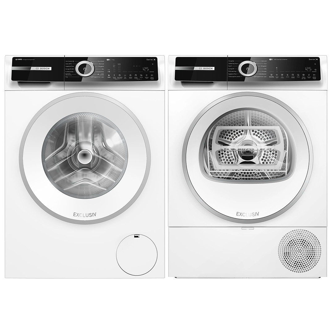Bosch, Series 6, 11 кг + 9 кг - Стиральная машина + сушильная машина