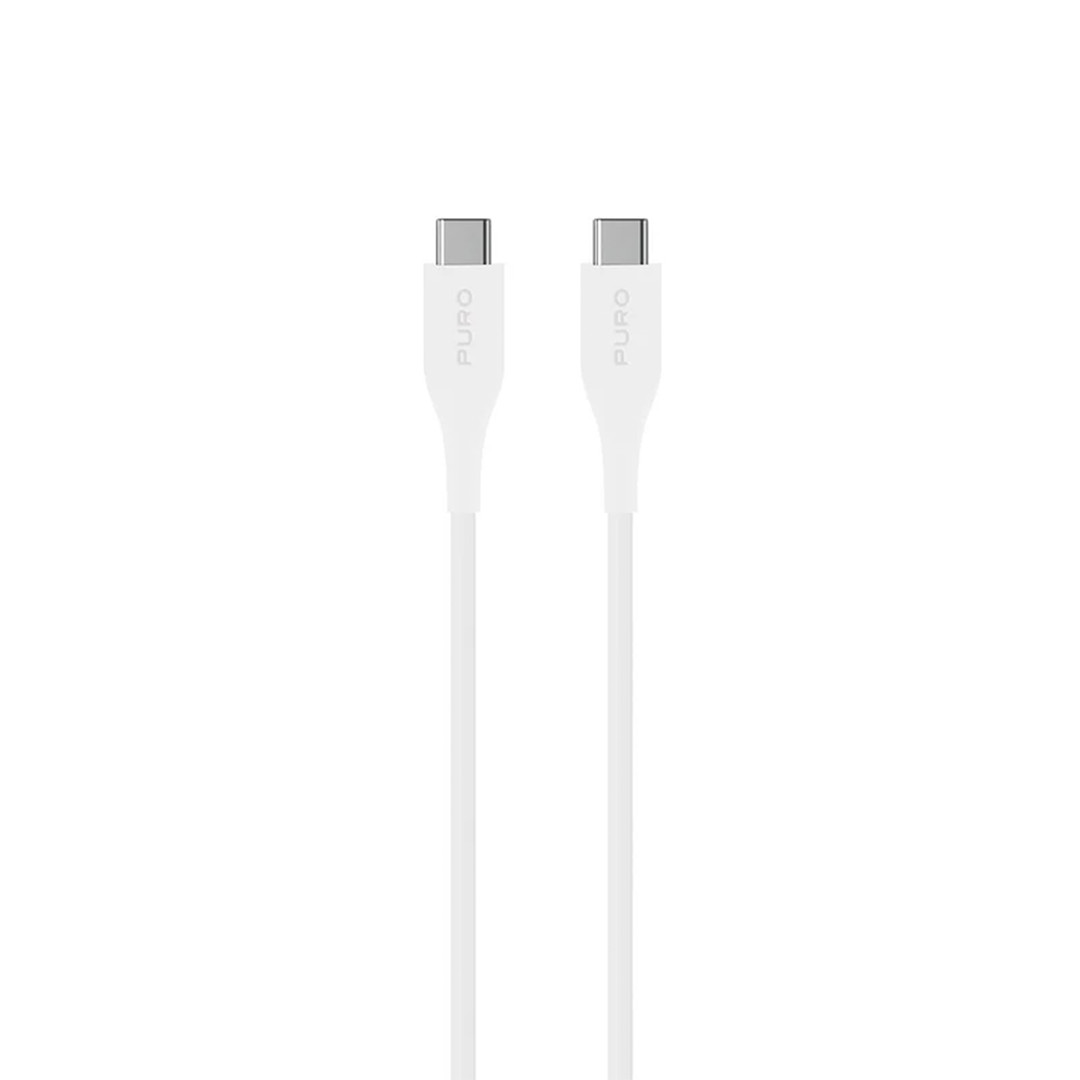 Puro Plain, USB-C / USB-C, 1 m, baltas - Laidas