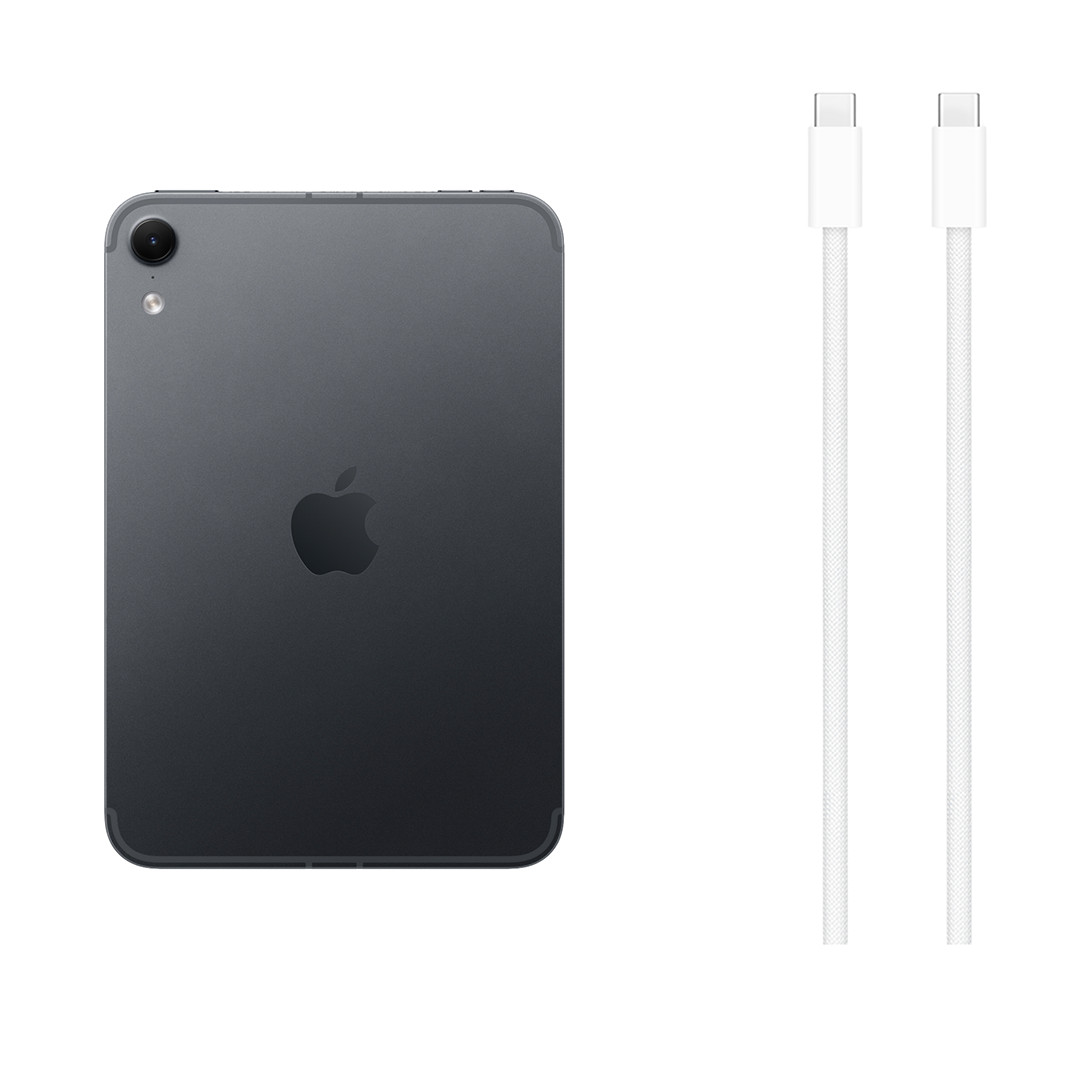 Apple iPad Mini (A20 Pro), стекло с нанотекстурой, 256 ГБ, WiFi + 5G, черный - Планшет