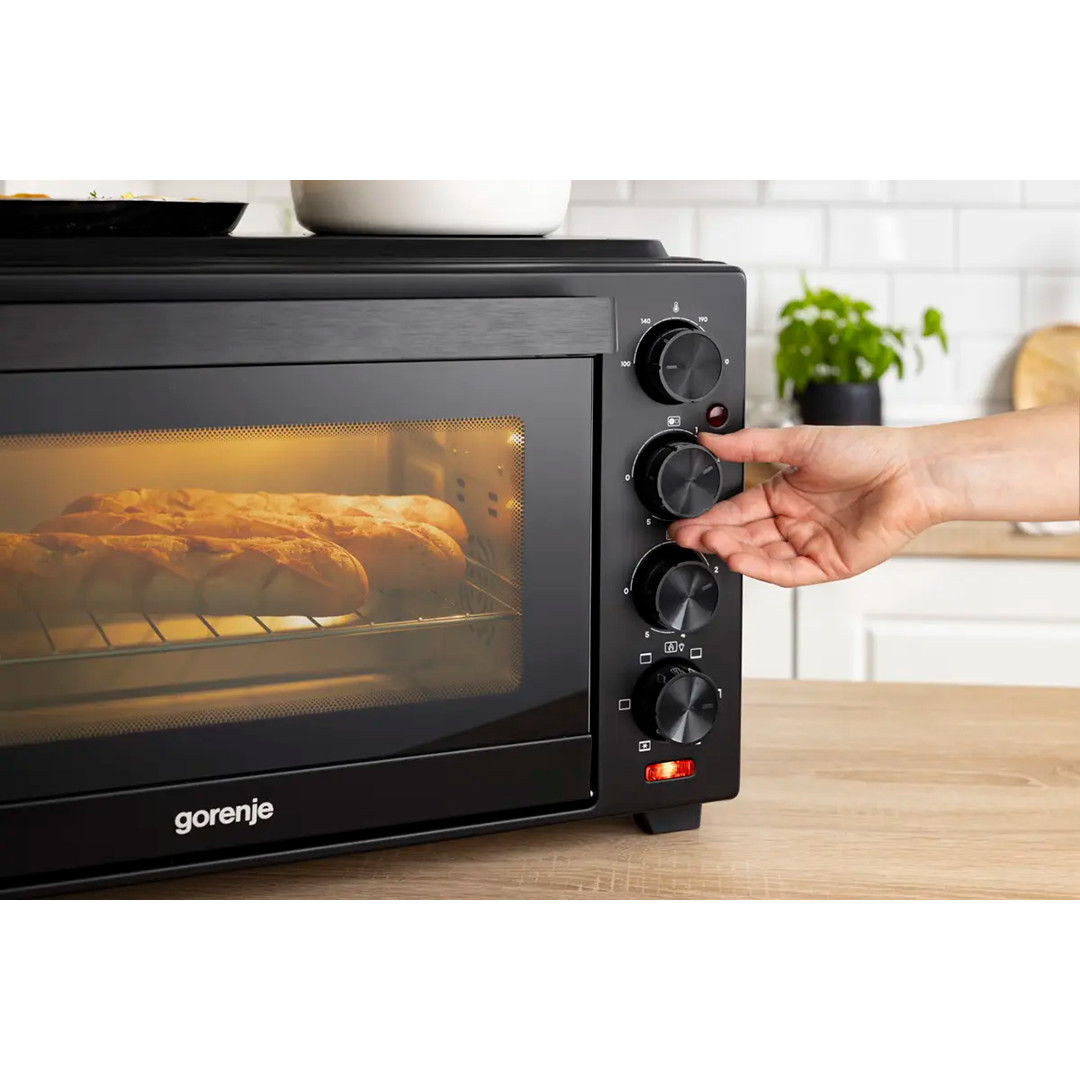 Gorenje, 38 л, 3500 Вт, черный - Мини-духовка