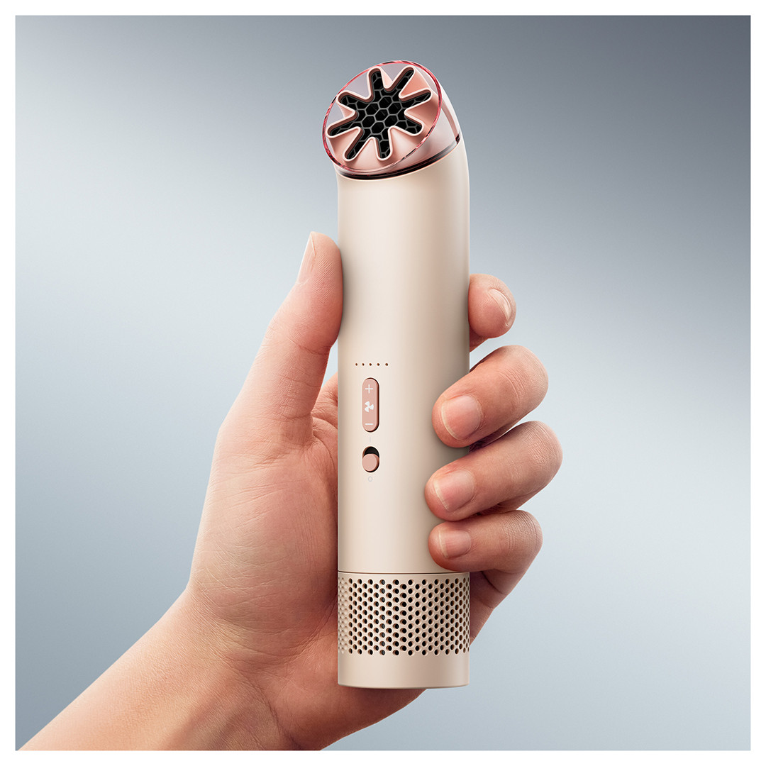 Dyson Hushjet mini cool, бежевый/розовый - Портативный вентилятор