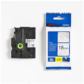 Laminated tape black on white 8m x 18mm, Brother Item - TZESE4