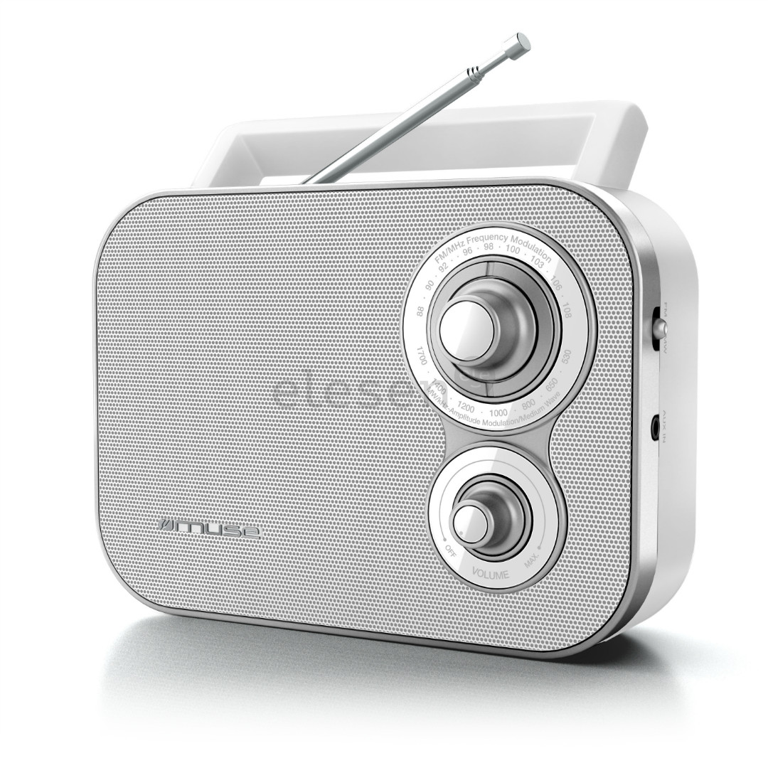 Muse M-051RW, FM, veikia su baterija, baltas - Nešiojamasis radijas