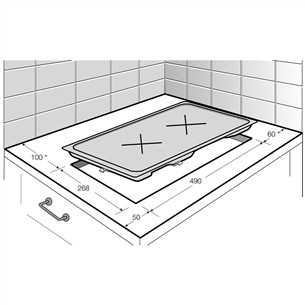 Beko, plotis 28,8 cm, nerūdijančio plieno rėmas, juoda - Įmontuojama keramikinė kaitlentė
